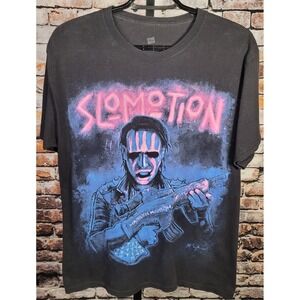 2012 Marilyn Manson Slo Motion Graphic Tee Shirt Mens XL Black Y2K Goth Grunge